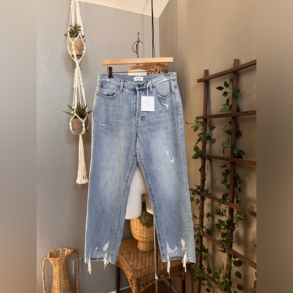 ▪️NWT PISTOLA Charlie Ruthless Ripped Straight Leg Jeans - Picture 6 of 11